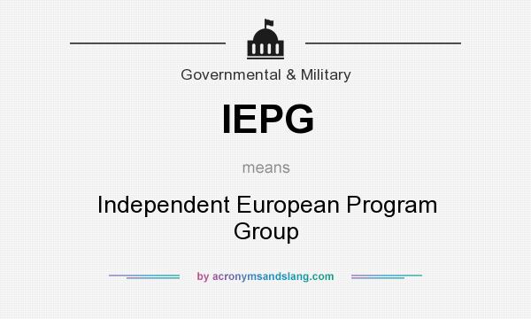 What does IEPG mean? It stands for Independent European Program Group