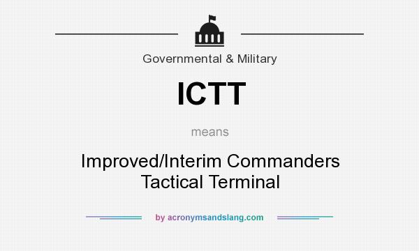 What does ICTT mean? It stands for Improved/Interim Commanders Tactical Terminal