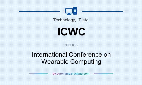 What does ICWC mean? It stands for International Conference on Wearable Computing