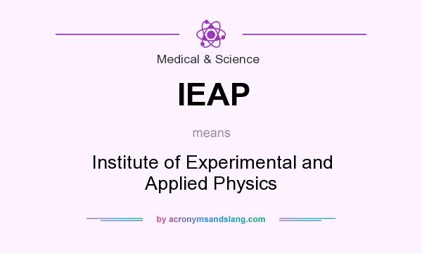 What does IEAP mean? It stands for Institute of Experimental and Applied Physics