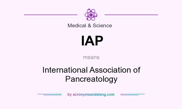 What does IAP mean? It stands for International Association of Pancreatology