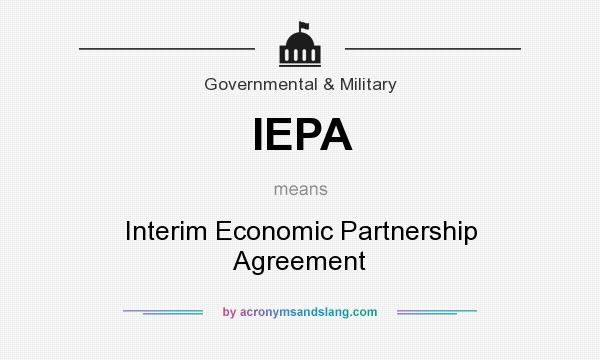 What does IEPA mean? It stands for Interim Economic Partnership Agreement