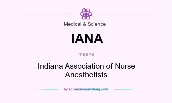 What does IANA mean? It stands for Indiana Association of Nurse Anesthetists