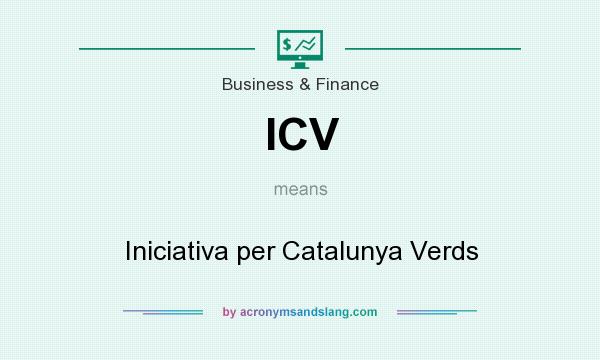 What does ICV mean? It stands for Iniciativa per Catalunya Verds
