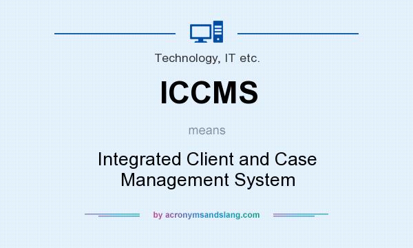 What does ICCMS mean? It stands for Integrated Client and Case Management System