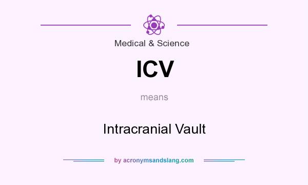 What does ICV mean? It stands for Intracranial Vault