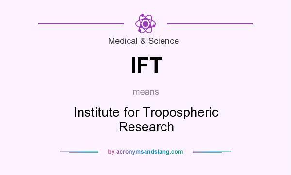 What does IFT mean? It stands for Institute for Tropospheric Research