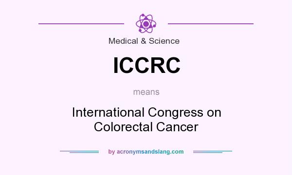 What does ICCRC mean? It stands for International Congress on Colorectal Cancer