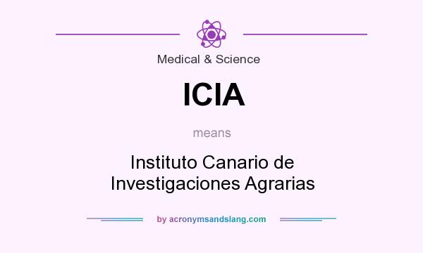 What does ICIA mean? It stands for Instituto Canario de Investigaciones Agrarias