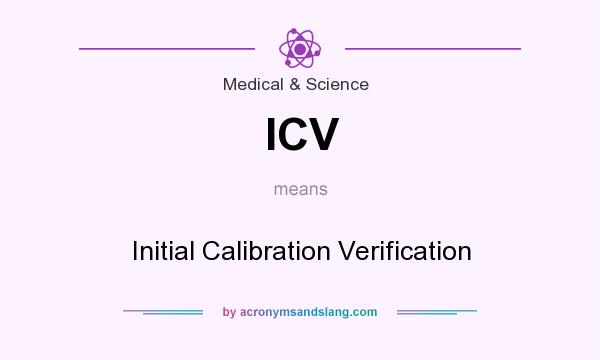 What does ICV mean? It stands for Initial Calibration Verification