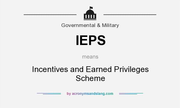 What does IEPS mean? It stands for Incentives and Earned Privileges Scheme