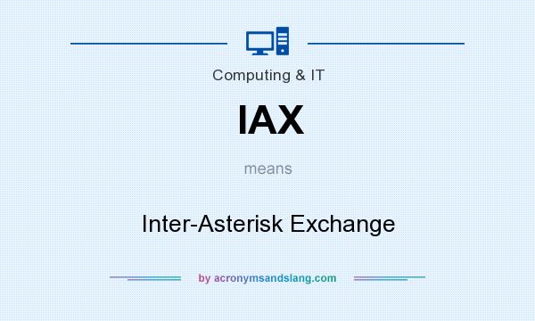 What does IAX mean? It stands for Inter-Asterisk Exchange