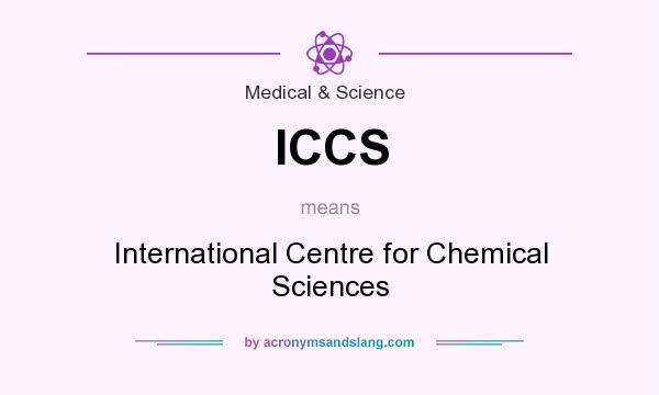 What does ICCS mean? It stands for International Centre for Chemical Sciences