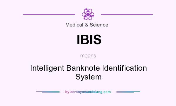 What does IBIS mean? It stands for Intelligent Banknote Identification System