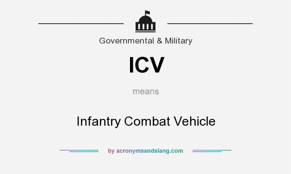 What does ICV mean? It stands for Infantry Combat Vehicle