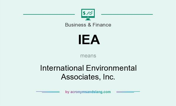 What does IEA mean? It stands for International Environmental Associates, Inc.