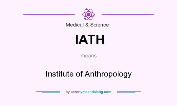 What does IATH mean? It stands for Institute of Anthropology