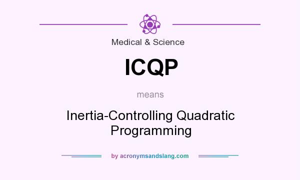 What does ICQP mean? It stands for Inertia-Controlling Quadratic Programming