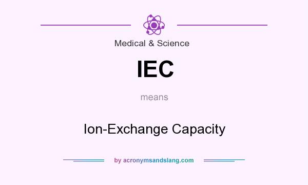 What does IEC mean? It stands for Ion-Exchange Capacity