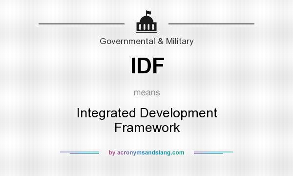 What does IDF mean? It stands for Integrated Development Framework