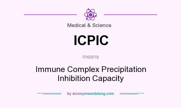 What does ICPIC mean? It stands for Immune Complex Precipitation Inhibition Capacity