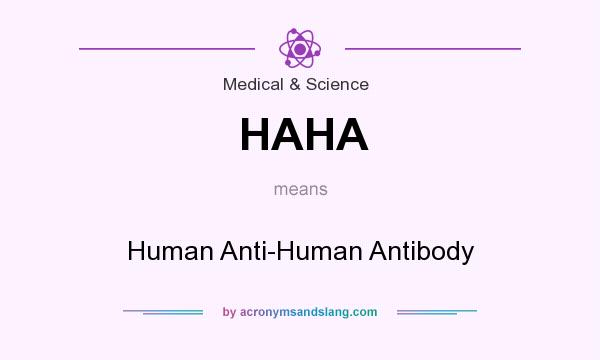 What does HAHA mean? It stands for Human Anti-Human Antibody