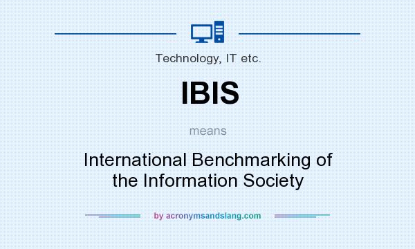 What does IBIS mean? It stands for International Benchmarking of the Information Society