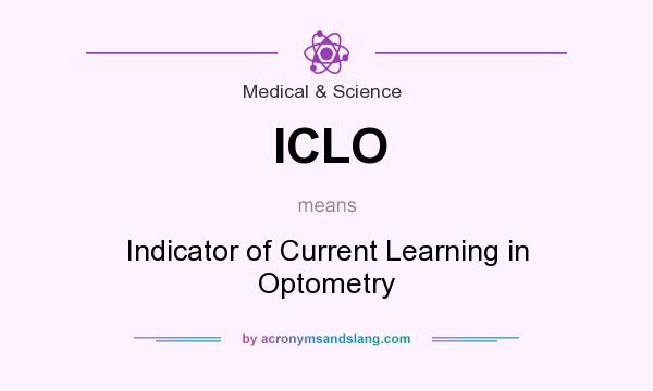 What does ICLO mean? It stands for Indicator of Current Learning in Optometry