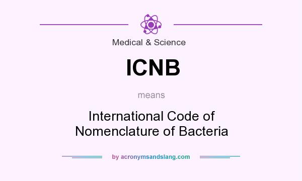 What does ICNB mean? It stands for International Code of Nomenclature of Bacteria
