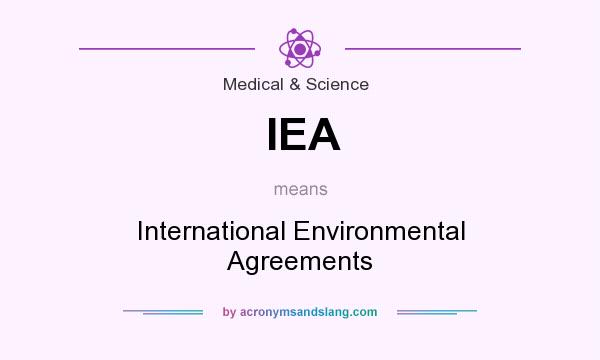 What does IEA mean? It stands for International Environmental Agreements