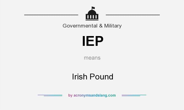 What does IEP mean? It stands for Irish Pound