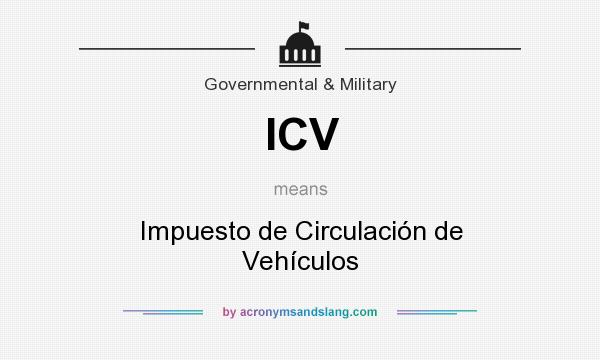 What does ICV mean? It stands for Impuesto de Circulación de Vehículos