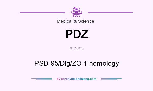 What does PDZ mean? It stands for PSD-95/Dlg/ZO-1 homology