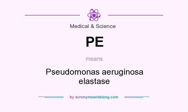 What does PE mean? It stands for Pseudomonas aeruginosa elastase