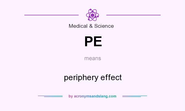 What does PE mean? It stands for periphery effect