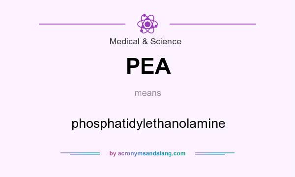 What does PEA mean? It stands for phosphatidylethanolamine