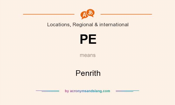 What does PE mean? It stands for Penrith