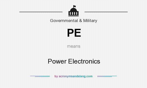 What does PE mean? It stands for Power Electronics