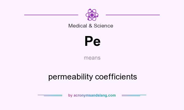 What does Pe mean? It stands for permeability coefficients