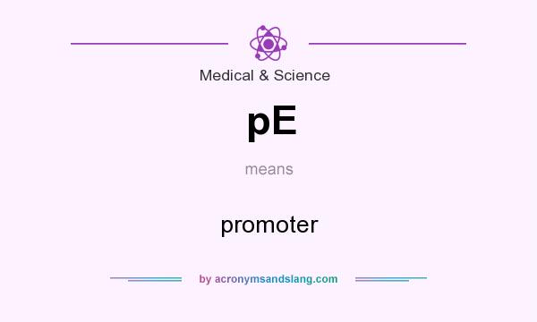 What does pE mean? It stands for promoter