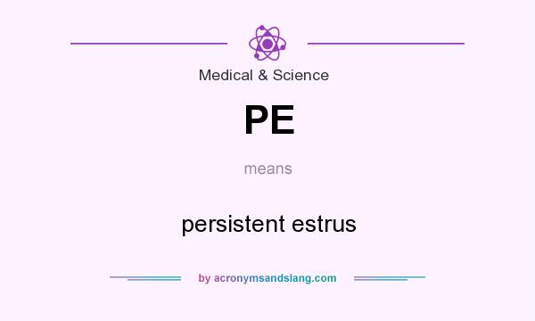 What does PE mean? It stands for persistent estrus