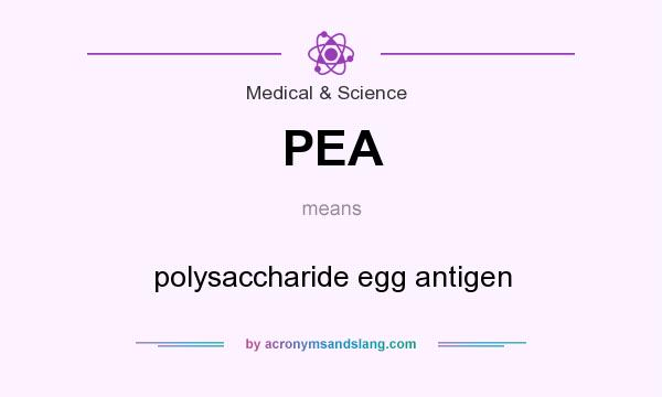 What does PEA mean? It stands for polysaccharide egg antigen