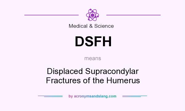 What does DSFH mean? It stands for Displaced Supracondylar Fractures of the Humerus