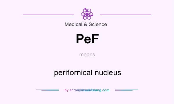 What does PeF mean? It stands for perifornical nucleus