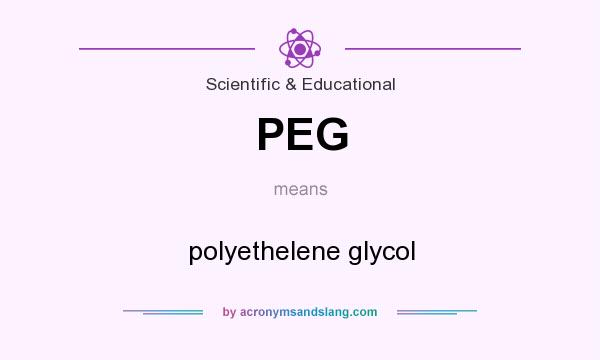 What does PEG mean? It stands for polyethelene glycol