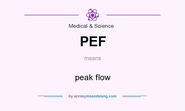 What does PEF mean? It stands for peak flow