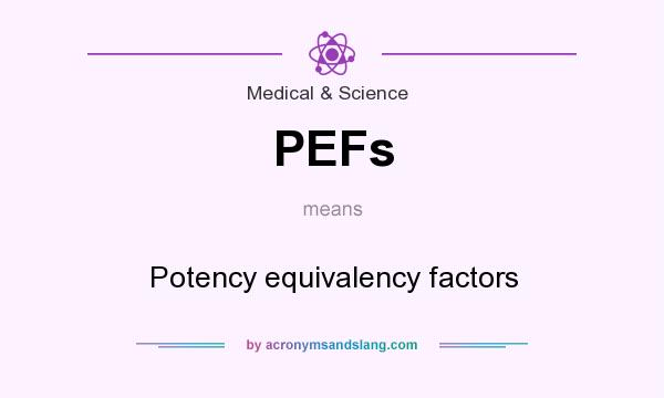 What does PEFs mean? It stands for Potency equivalency factors