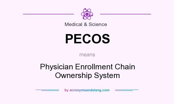 What does PECOS mean? It stands for Physician Enrollment Chain Ownership System