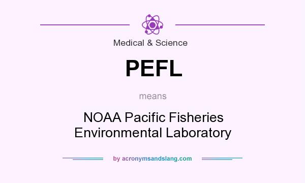 What does PEFL mean? It stands for NOAA Pacific Fisheries Environmental Laboratory