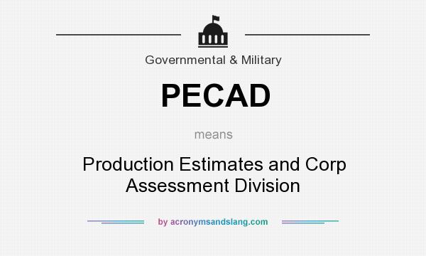 What does PECAD mean? It stands for Production Estimates and Corp Assessment Division